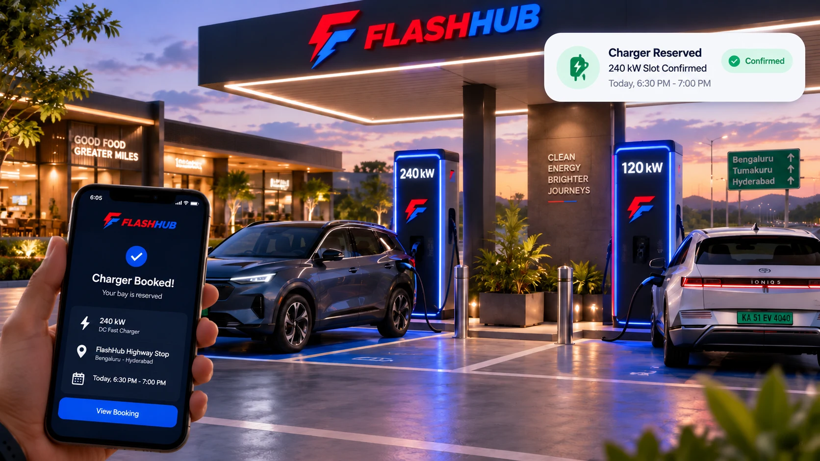 FlashHub EV charger booking